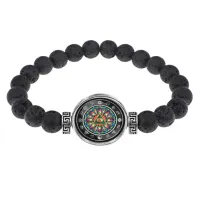 Браслет из лавы 8 мм Всевидящее око BSL-0263