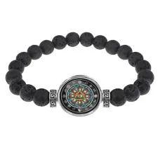 Браслет из лавы 8 мм Всевидящее око BSL-0263