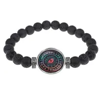 Браслет из лавы 8 мм Глаз дракона BSL-0266