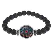 Браслет из лавы 8 мм Глаз дракона BSL-0266