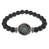 Браслет из лавы 8 мм Вегвизир BSL-0269