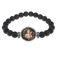 Браслет из лавы 8 мм Хануман BSL-0274