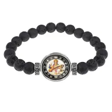 Браслет из лавы 8 мм Сарасвати BSL-0279