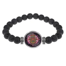 Браслет из лавы 8 мм Хамса BSL-0294