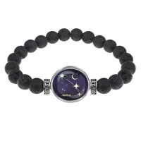 Браслет из лавы 8 мм Знаки Зодиака - Овен BSL-0312