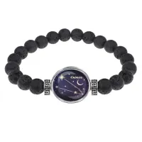 Браслет из лавы 8мм Знаки Зодиака - Телец BSL-0313