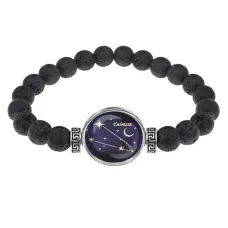 Браслет из лавы 8мм Знаки Зодиака - Телец BSL-0313