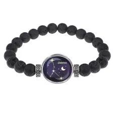 Браслет из лавы 8мм Знаки Зодиака - Рак BSL-0315