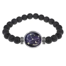 Браслет из лавы 8 мм Знаки Зодиака - Дева BSL-0317