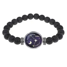 Браслет из лавы 8мм Знаки Зодиака - Весы BSL-0318