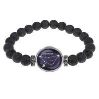 Браслет из лавы 8мм Знаки Зодиака - Козерог BSL-0321