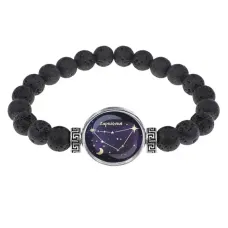 Браслет из лавы 8мм Знаки Зодиака - Козерог BSL-0321