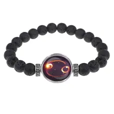 Браслет из лавы 8мм Знаки Зодиака - Рак BSL-0327