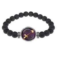 Браслет из лавы 8мм Знаки Зодиака - Стрелец BSL-0332