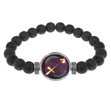 Браслет из лавы 8мм Знаки Зодиака - Стрелец BSL-0332