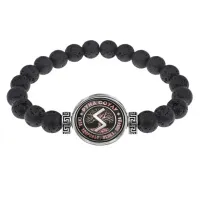Браслет из лавы 8 мм Руна Соулу BSL-0336