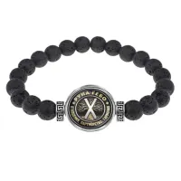 Браслет из лавы 8 мм Руна Гебо BSL-0343