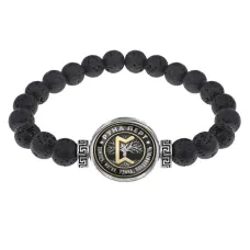 Браслет из лавы 8 мм Руна Перт BSL-0349