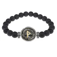 Браслет из лавы 8 мм Руна Вуньо BSL-0353