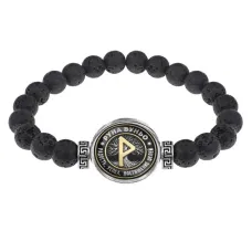Браслет из лавы 8 мм Руна Вуньо BSL-0353