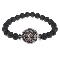 Браслет из лавы 8 мм Руна Кеназ BSL-0354