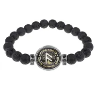 Браслет из лавы 8 мм Руна Ансуз BSL-0359