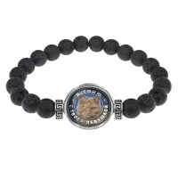 Браслет из лавы 8 мм Я сплю с твоей девушкой BSL-0363