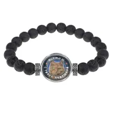 Браслет из лавы 8 мм Я сплю с твоей девушкой BSL-0363