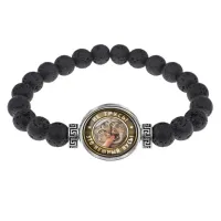 Браслет из лавы 8 мм Нежный кусь BSL-0367