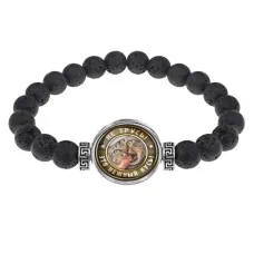 Браслет из лавы 8 мм Нежный кусь BSL-0367