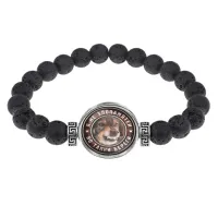 Браслет из лавы 8 мм Я не злопамятен BSL-0370