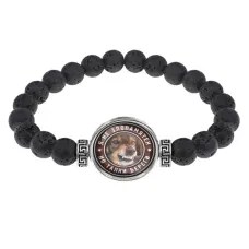 Браслет из лавы 8 мм Я не злопамятен BSL-0370