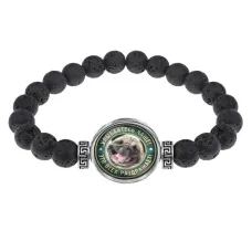 Браслет из лавы 8 мм Улыбайтесь чаще BSL-0373