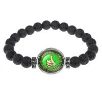 Браслет из лавы 8 мм Хорошо там, где мы есть BSL-0377
