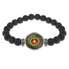 Браслет из лавы 8 мм Пацифик BSL-A002