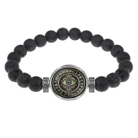 Браслет из лавы 8 мм Магический глаз BSL-A006