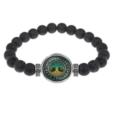 Браслет из лавы 8 мм Дерево жизни BSL-A007