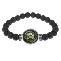 Браслет из лавы 8 мм На счастье и удачу BSL-A016