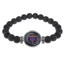 Браслет из лавы 8 мм Кадуцей BSL-A022