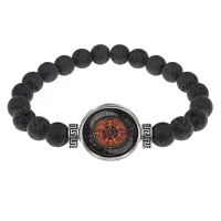 Браслет из лавы 8 мм Волшебная звезда BSL-A023