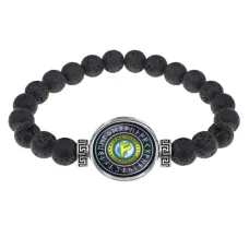 Браслет из лавы 8мм Руна Феху BSL-A030