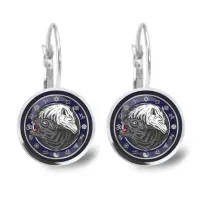 Серьги Волки Инь-Ян SEAP-0177