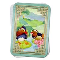 Карта-талисман Фэн-Шуй Утки-мандаринки M-YAN310