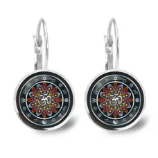Серьги Мандала Ом SEAP-0188