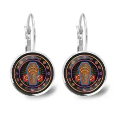 Серьги Глаз, гроб, розы SEAP-0190