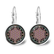 Серьги Цветок жизни SEAP-0208