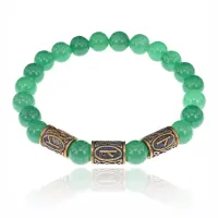 Славянский рунический браслет Исцеление, 8мм, Нефрит BSRS-009