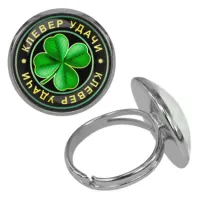 Безразмерное кольцо Клевер удачи KLF-0005