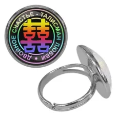 Безразмерное кольцо Двойное счастье KLF-0052