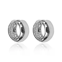 Серьги-колечки, цвет серебряный UD132